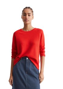 Marc O'Polo Damen Strickpullover "aus reinem Organic Cotton", rot, casual, Gr. XXS, MARC O'POLO DENIM, unifarben, Obermaterial: 100% Baumwolle, Pullover