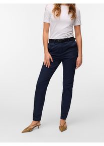 Véro Moda VERO MODA Damen Chinohose "VMFEDERICA MW CHINO PANTS", blau, modisch, Gr. M, unifarben, Web, Obermaterial: 100% Baumwolle, Hosen