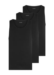 Herren T-Shirt "TANK 3PK", Calvin Klein Underwear, Gr. S, schwarz, Jersey, Obermaterial: 57% Baumwolle, 38% Polyester, 5% Elasthan, unifarben, Basic,