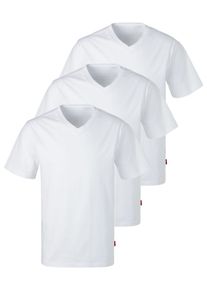 s.Oliver Herren T-Shirt, Gr. S, weiß, Jersey, Obermaterial: 100% Baumwolle, unifarben, Basic, Shirts, in uni