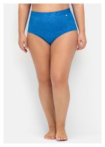 sheego Damen Bikini-Hose "Große Größen", blau, Gr. 58, Netzfutter: 85% Polyamid, 15% Elasthan;Obermaterial: 94% Polyamid, 6% Elasthan (LYCRA XTRA