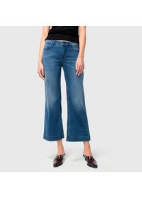 MAC Damen Weite Jeans "DREAM WIDE"storm blau authentic wash, casual, Gr. 36, Web, Obermaterial: 75% Baumwolle, 12% Modal, 9% Polyester, 4% Elasthan,