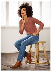 Inspirationen Damen Rundhalsshirt "Shirt", rot, Gr. 40, meliert, unifarben, 100% Baumwolle, Shirts