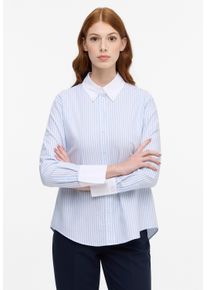 Eterna Damen Hemdbluse "REGULAR FIT", blau, klassisch, Gr. 36, 70% cotton, 30% Lyocell, Blusen, EASY IRON (bügelleicht)