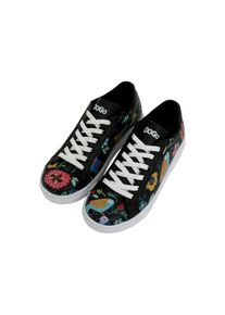 DOGO Damen Sneaker "Ace Sneakers Flowers & Birds Damen Sneaker / Female", Gr. 41, schwarz, Lederimitat, casual, Schuhe, Vegan