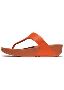 fitflop Damen Dianette "LULU LEATHER TOEPOST", Gr. 40, orange, Rindsleder, unifarben, modisch, Schuhe, Pool Slides, Pantolette, Badeschuh mit