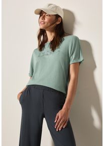 Cecil Damen T-Shirtice sage grün, casual, Gr. L, bedruckt, Jersey, Obermaterial: 55% Polyester, 45% Viskose, Shirts, mit grafischem Print