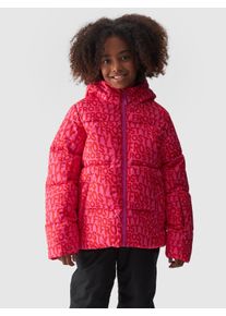 4F Kinder Skijacke, pink, sportlich, Gr. 146, gemustert, Steppware, Obermaterial: 100% Polyester. Futter: 100% Polyester. Wattierung: 100% Polyester,