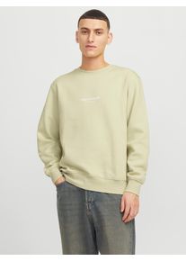 Jack & Jones JACK & JONES Herren Sweatshirt "JORVESTERBRO SWEAT CREW NECK NOOS", grün, modisch, Gr. M, bedruckt, angeraute Sweatware, Obermaterial: 70% Baumwolle,