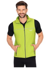 TRIGEMA Herren Steppweste "TRIGEMA Atmungsaktive Sport-Weste", gelb, casual, Gr. XL, 92% Polyester, 8% Elastan, Westen