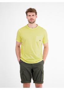 Lerros Herren T-Shirt "Lerros T-Shirt mit Brusttasche", gelb, Gr. S, 100% Baumwolle, Shirts