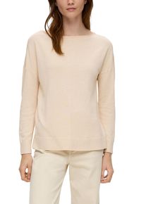 s.Oliver Damen Rundhalspullover, beige, casual, Gr. 36, Obermaterial: 60% Viskose, 20% Baumwolle, 20% Polyamid, Pullover, mit Drop-Shoulder Naht