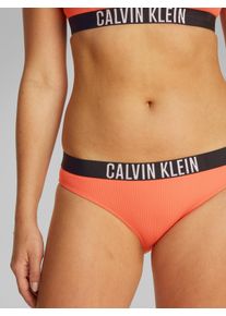 Damen Bikini-Hose "BIKINI"dazzling coral, casual, Gr. XS, Calvin Klein Swimwear, unifarben, Polyamid, Badehosen, mit Logo-Stretchbund
