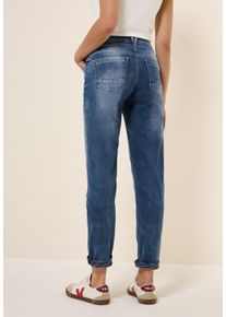 Cecil Damen Slim-fit-Jeans, blau, casual, Gr. 34, unifarben, Jeans, 92% Baumwolle, 6% Polyester, 2% Elasthan, Jeans, High Waist