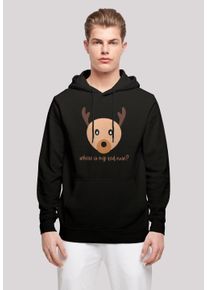 F4NT4STIC Herren Kapuzenpullover "Red Nose Weihnachten", schwarz, casual, Gr. M, Obermaterial: 50% Baumwolle, 50% Polyester, Pullover, Print