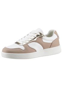 ANISTON SHOES Damen Sneaker, Gr. 39, beige, Lederimitat, sportlich, Schuhe, Freizeitschuh, Halbschuh, Schnürschuh - NEUE KOLLEKTION