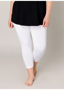 Damen Caprileggings "Audrey", weiß, Basic, Gr. 54, Base Level Curvy, unifarben, Jersey, Obermaterial: 94% Viskose, 6% Elasthan, Hosen