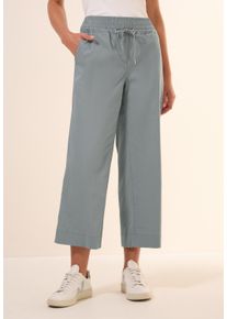 Cecil Damen Culotteobelisk grau, casual, Gr. S, unifarben, Web, Stoff, 66% Baumwolle, 30% Polyester, 4% Elasthan, Hosen, High Waist