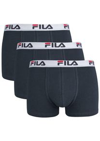 Fila Herren Boxer "MAN BOXER SHORTS", Gr. L, blau, Single Jersey, Obermaterial: 95% Baumwolle, 5% Elasthan, unifarben mit Farbeinsatz, bedruckt,
