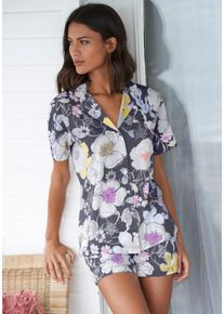 Vivance Dreams Damen Shorty, Gr. 32, bunt, Single Jersey, Obermaterial: 50% Baumwolle, 50% Viskose, geblümt, Basic, Homewear-Sets, in schönem Muster