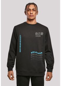 F4NT4STIC Herren Kapuzenpullover "Self Love CREWNECK", schwarz, casual, Gr. S, Obermaterial: 50% Baumwolle, 50% Polyester, Pullover, Print