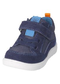 Kinder Lauflernschuh "Ebbo WMS: mittel", Pepino BY RICOSTA, Gr. 22, blau, Veloursleder, Textil, kontrastfarbene Details, casual, Schuhe, Schnürschuh
