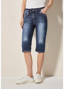 Cecil Damen Slim-fit-Jeans, blau, casual, Gr. 26, unifarben, Jeans, 78% Baumwolle, 20% Polyester, 2% Elasthan, Jeans, High Waist