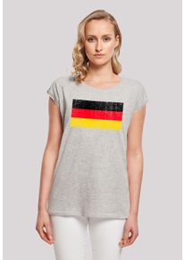 F4NT4STIC Damen T-Shirt "Germany Deutschland Flagge distressed", grau, casual, Gr. XXXL, Obermaterial: 100% Baumwolle, Shirts, Print