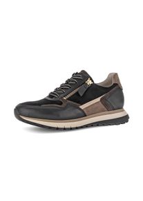 Gabor Damen Keilsneaker "TURIN", Gr. 37, schwarz, Ziegenveloursleder, Glattleder, sportlich, Schuhe, Freizeitschuh, Halbschuh, Schnürer in