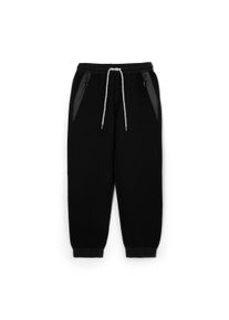 Gulliver Herren Stoffhose, schwarz, casual, Gr. 146, unifarben, 74% Viskose, 17% Nylon, 9% Elasthan, Hosen, mit seitlichen Taschen