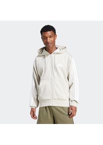 Herren Sweatshirt "M 3S FL FZ HD", grau, sportlich, Gr. M, adidas Sportswear, Obermaterial: 55% Baumwolle, 36% Polyester, 9% Viskose, Sweatshirts
