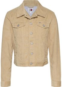 Tommy Jeans Damen Cordjacke, gold, casual, Gr. L, unifarben, Cord, Obermaterial: 100% Baumwolle, Jacken, aus Feincord
