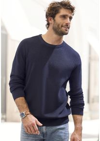 John Devin Herren Strickpullover, blau, casual, Gr. XXL, unifarben, Strick, Rippstrick, Obermaterial: 50% Baumwolle, 50% Polyacryl, Pullover,