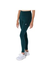 asics Damen Lauftights "ROAD HIGH WAIST TIGHT"saxon grün, sportlich, Gr. M, Obermaterial: 78% Polyester, 22% Elasthan, Hosen