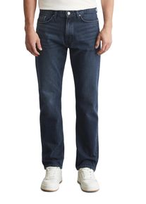 Marc O'Polo Herren Straight-Jeans "aus reiner Bio-Baumwolle", blau, Gr. 31, MARC O'POLO DENIM, unifarben, Obermaterial: 100% Baumwolle, Jeans