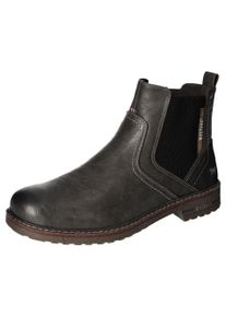 Mustang Shoes Herren Chelseaboots, Gr. 45, grau, Lederimitat, Elastischer Einsatz, klassisch, Schuhe, Stiefelette, Business Schuh im klassischen