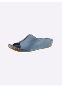 Andrea Conti Damen Pantolette, Gr. 36, blau, Glattleder, modisch, Schuhe