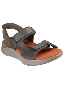 Skechers Herren Sandale "GO WALK FLEX SANDAL-EASY ENTRY", Gr. 48, grün, Textil, casual, Schuhe, Slipper, Freizeitschuh mit Slip-ins Funktion
