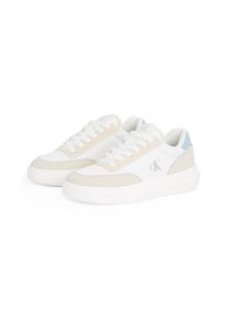 Damen Sneaker "CHUNKY CUPSOLE LOW MIX IN", Calvin Klein Jeans, Gr. 41, weiß, Leder, sportlich, Schuhe, Freizeitschuh, Halbschuh, Schnürschuh mit CK