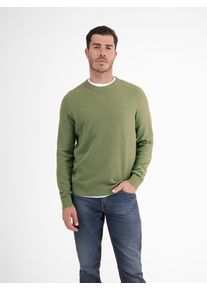 Lerros Herren Strickpullover "Lerros Leichter Strickpullover mit schmaler Rippstruktur", grün, Gr. M, 100% Baumwolle, Pullover