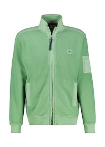 Lerros Herren Sweatjacke, grün, casual, Gr. L, unifarben, Sweatware, Obermaterial: 100% Baumwolle, Sweatjacken, mit Logo Stickerei