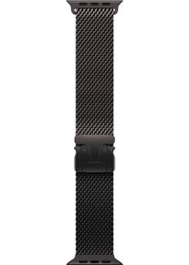 Apple Smartwatch-Armband "Milanaise", 13-18cm, Apple Watch Modelle 44mm / 45mm / 46mm / 49mm / Small, schwarz, Uhrenarmbänder