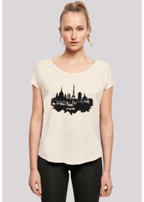 F4NT4STIC Damen T-Shirt "PARIS SKYLINE LONG TEE", beige, casual, Gr. XXL, Obermaterial: 100% Baumwolle, Shirts, Print