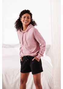 Vivance Damen Sweatshorts, Gr. 36, schwarz, Sweatware, Obermaterial: 60% Baumwolle, 40% Polyester, unifarben, casual, Hosen, bequeme kurze Loungehose