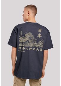 F4NT4STIC Herren T-Shirt "Kanagawa Welle", blau, casual, Gr. XXL, Obermaterial: 100% Baumwolle, Shirts, Print