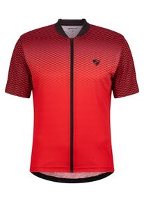 Ziener Herren Radtrikot "NELETE-Z", rot, Gr. 50, Obermaterial: 100% Polyester; Obermaterial 2: 90% Polyester, 10% Elasthan, Trikots