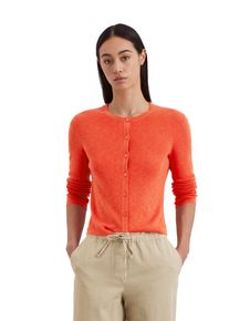 Marc O'Polo MARC O'POLO Damen Cardigan "aus Baumwoll-Leinen-Slub-Garn", rot, casual, Gr. XS, unifarben, Obermaterial: 90% Baumwolle, 10% Leinen, Strickjacken