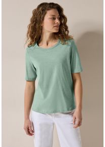 Cecil Damen T-Shirtmatcha grün, casual, Gr. XXL, unifarben, Web, 100% Baumwolle, Shirts, aus reiner Baumwolle