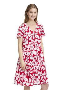 Vera Mont Damen Sommerkleid "Vera Mont Sommerkleid mit V-Ausschnitt", rot, feminin, Gr. 40, Obermaterial: 97% Baumwolle, 3% Elasthan., Kleider, Design