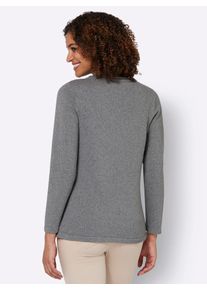 Casual Looks Damen Strickpullover "Pullover", grau, Gr. 36, gemustert, mehrfarbig, 85% Baumwolle, 15% Polyacryl, Pullover